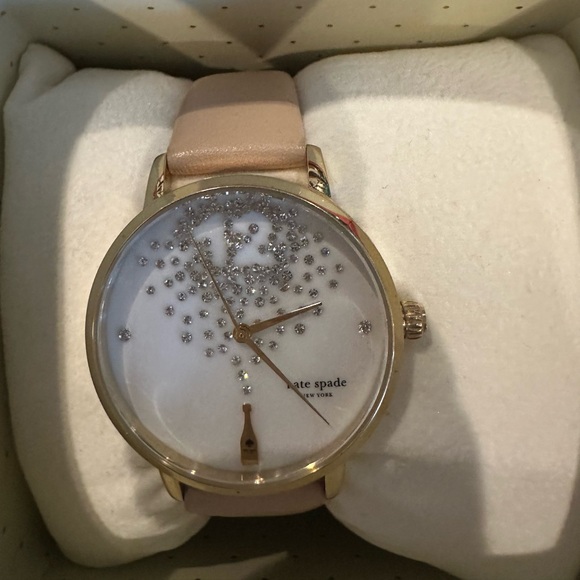 Kate Spade Sparkle, Gold and Tan Women's Watch - Picture 1 of 3